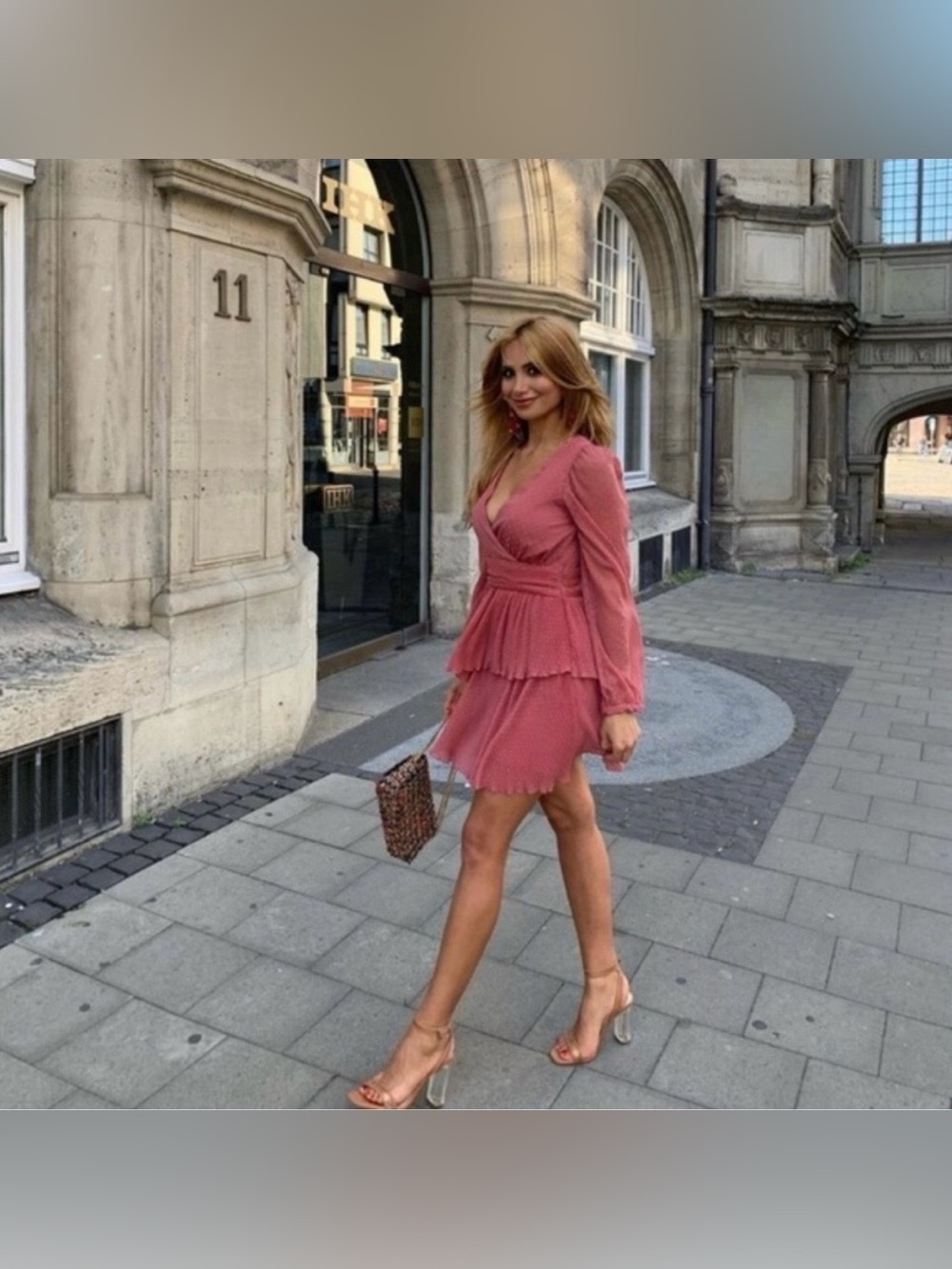 Zara Ruffle Mini Dress - Picture 2 of 4